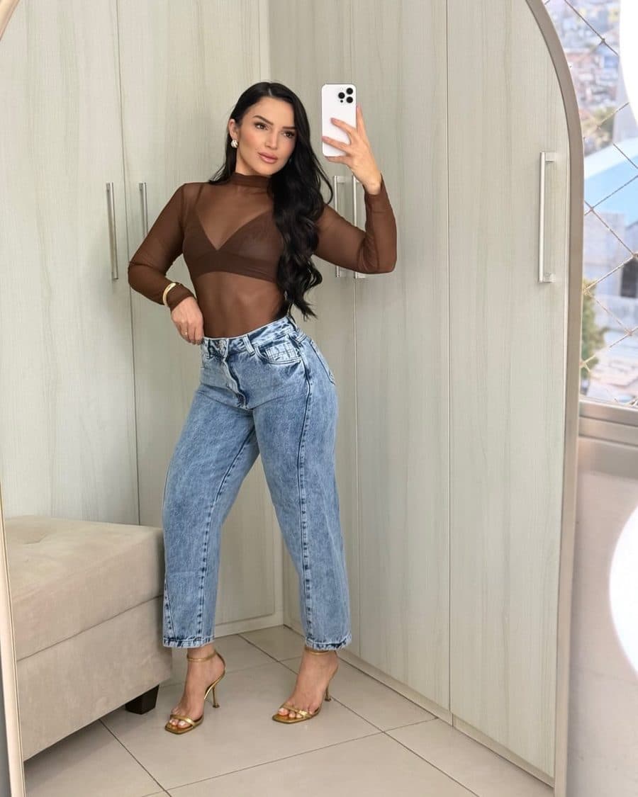 Calça Jeans Bootcut Glam