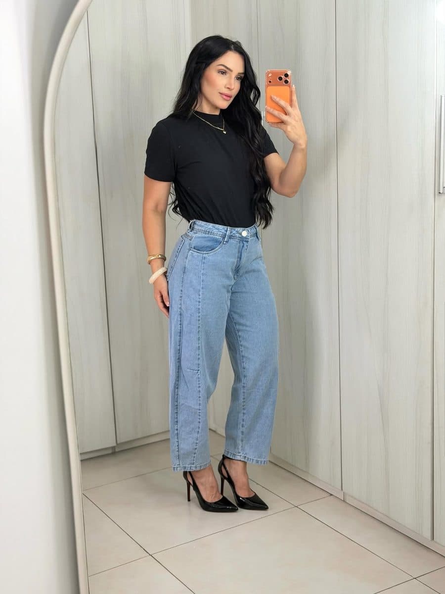Calça Jeans Boyfriend Crystal