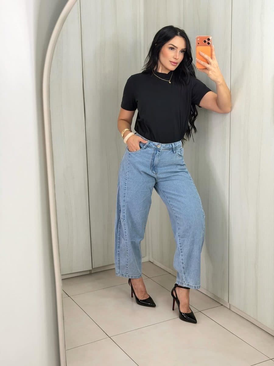 Calça Jeans Boyfriend Crystal