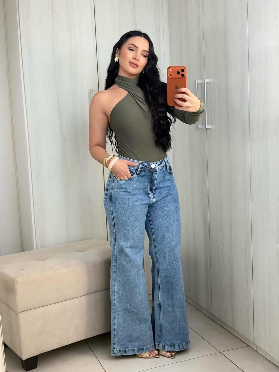 Calça Jeans Cigarrete Sage