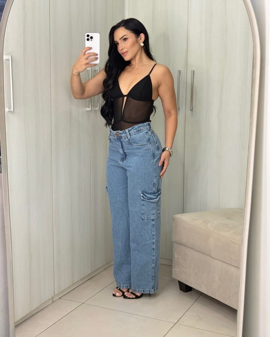 Calça Jeans Pantalona Crystal 4