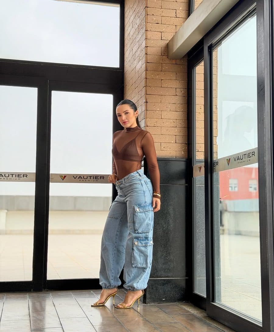 Calça Jeans Pantalona Crystal