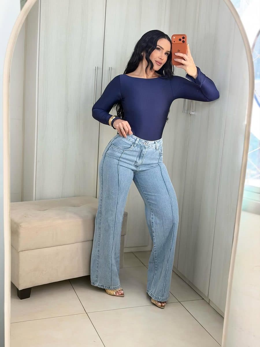 Calça Jeans Pantalona Pure