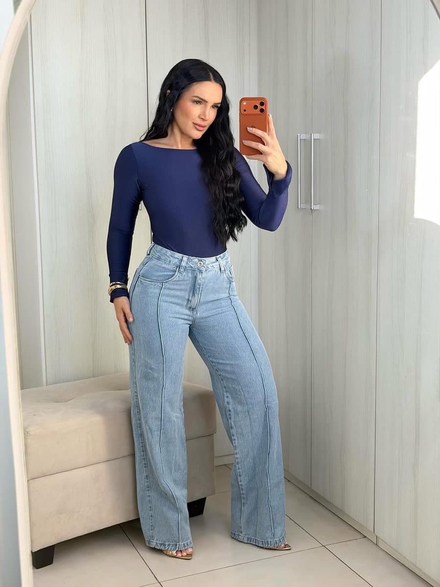 Calça Jeans Pantalona Pure