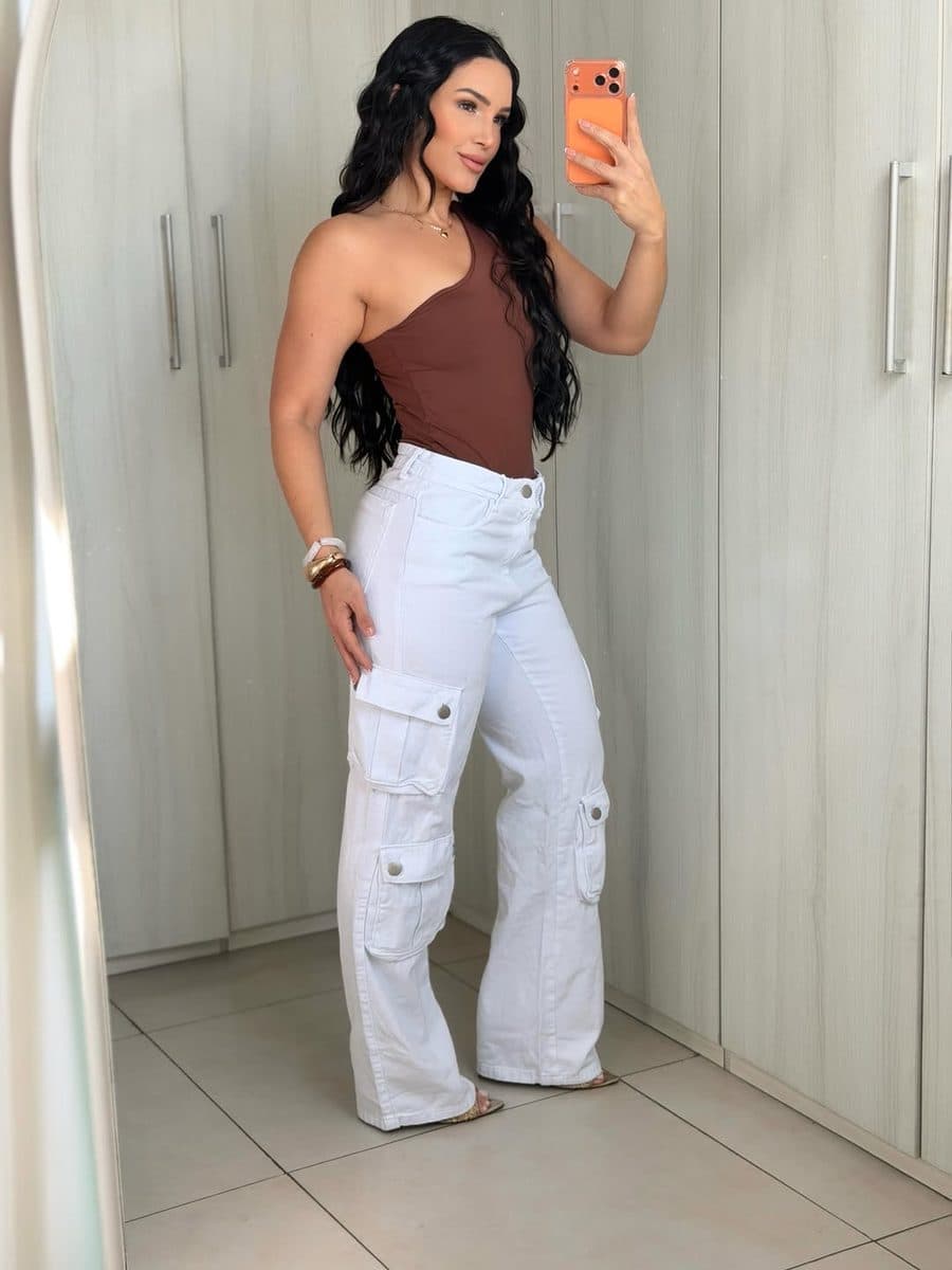 Calça Jeans Reta Mocha