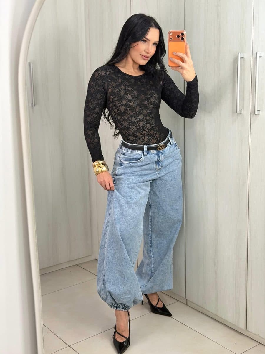 Calça Jeans Skinny Cherry
