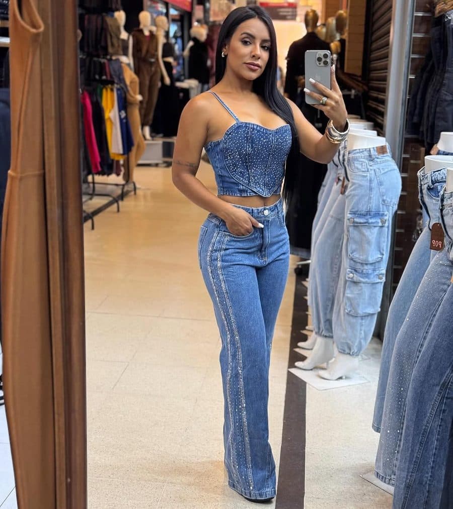 Calça Jeans Skinny Luxe