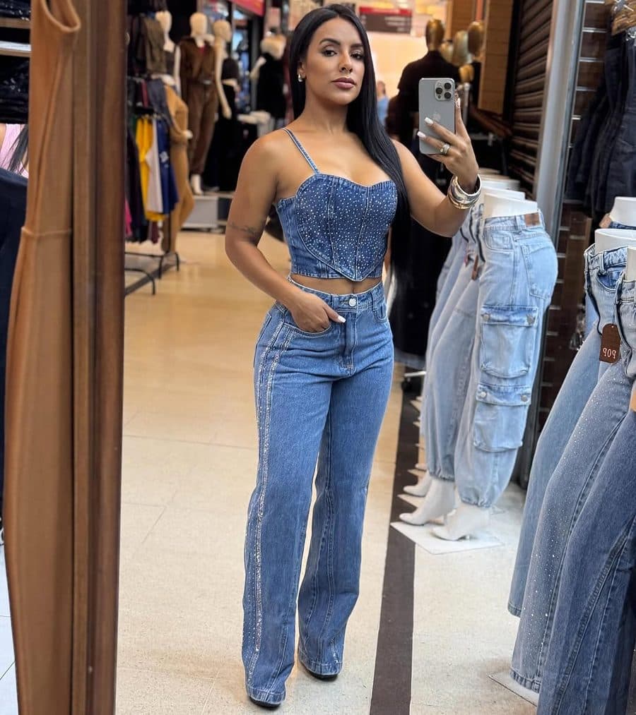 Calça Jeans Skinny Luxe