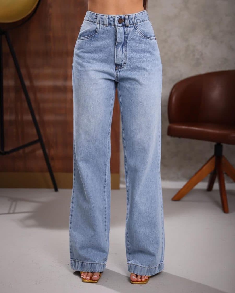 Calça Jeans Wide Leg Luna