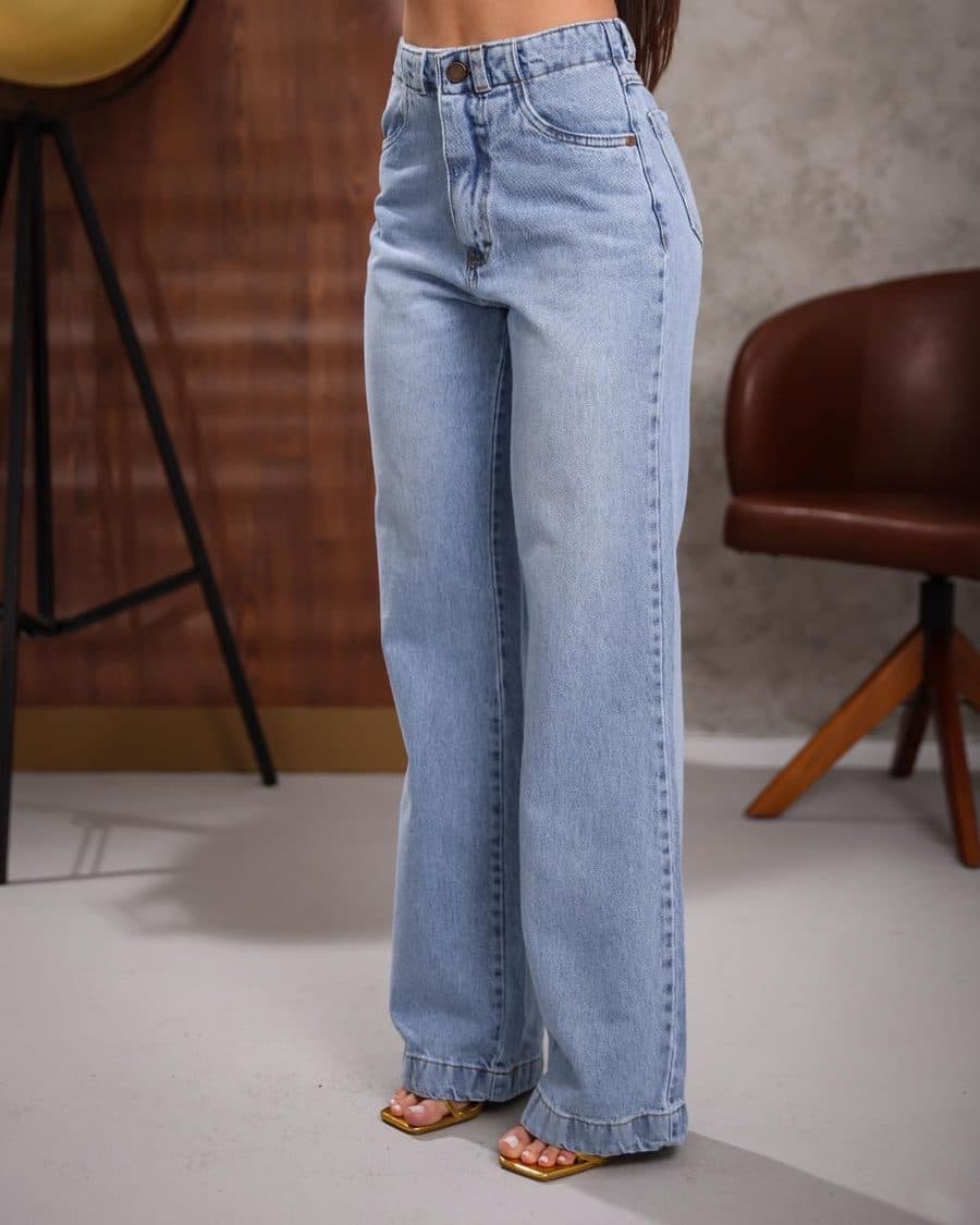 Calça Jeans Wide Leg Luna