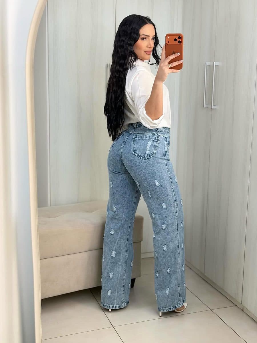 Calça Jeans Wide Leg Muse