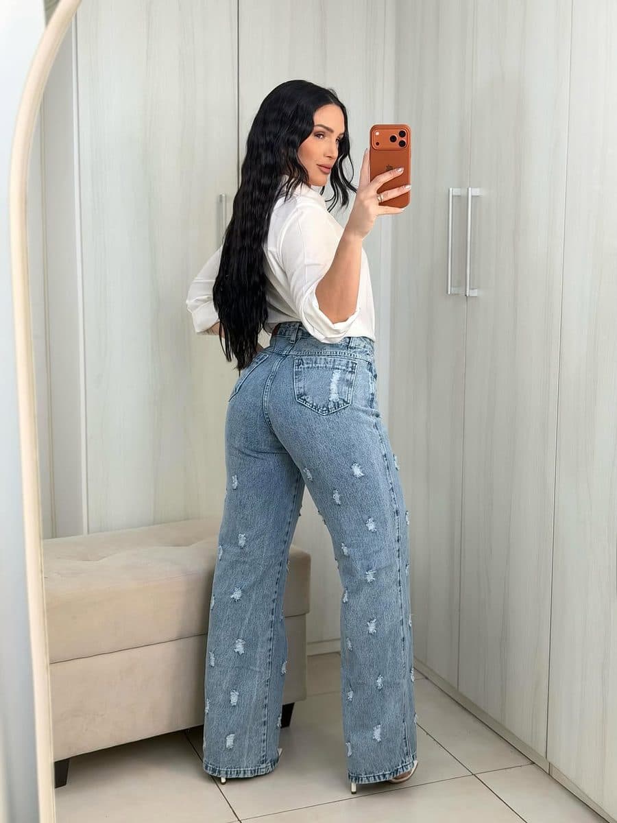 Calça Jeans Wide Leg Muse