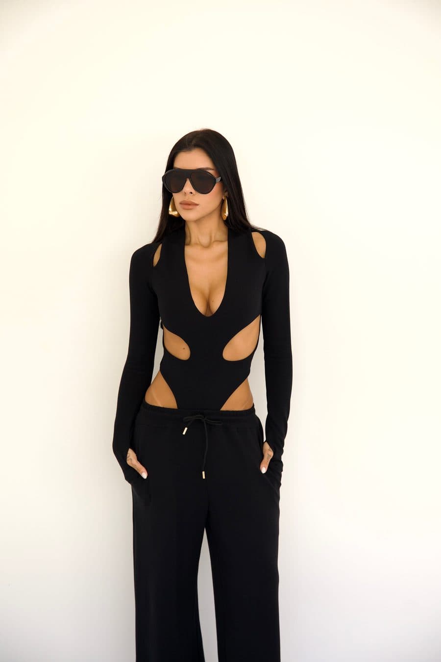 Conjunto Lizzy Body Recortes + Calça