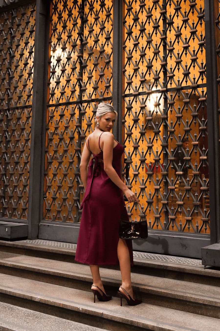 Vestido Nat Midi Rosa Alças Finas 5